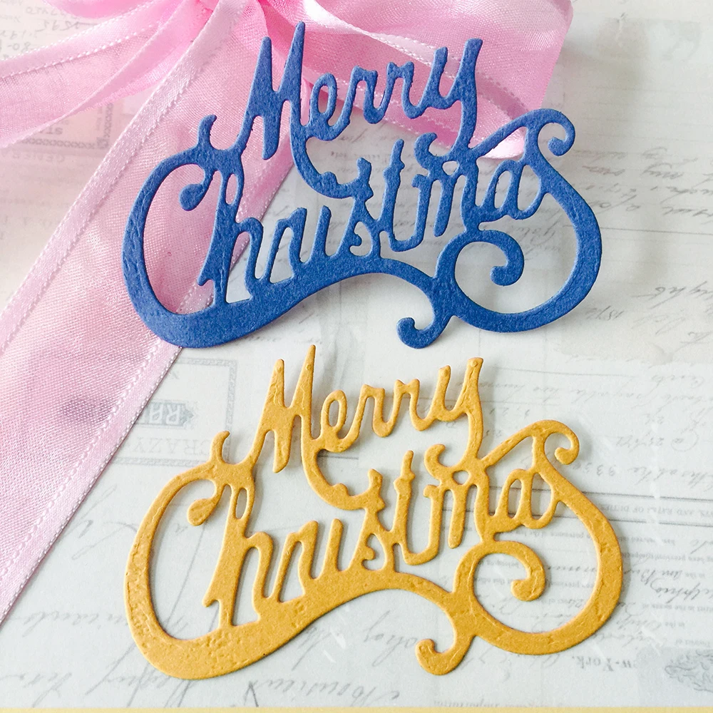 

New Merry Christmas Letter Metal Cutting Dies Stencils For DIY Scrapbooking Photo Album Decorative Making Cards Embossing