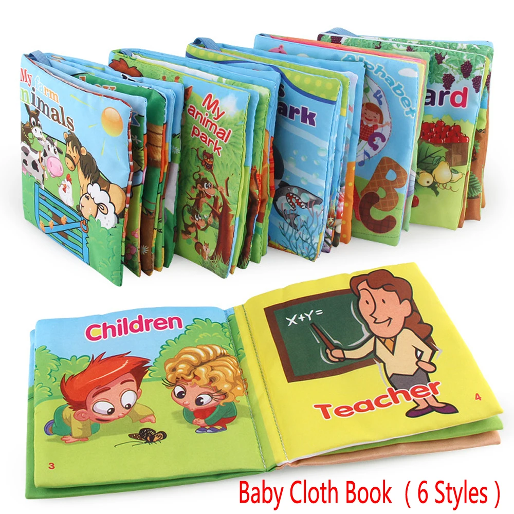 

2019 Brand Intelligence Early Learning Soft Kid Educational Toys Cognize Soft Baby Cloth Book x1