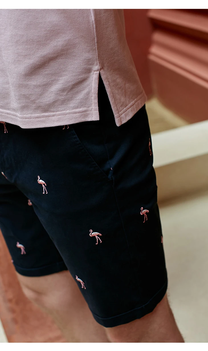 SELECTED Men's Animal Embroidery Pattern Shorts S|4192SH544 smart casual shorts