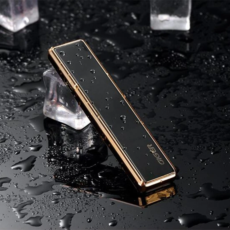 Мини USB Зажигалка беспламенная ветрозащитная электронная сигарета Encendedor