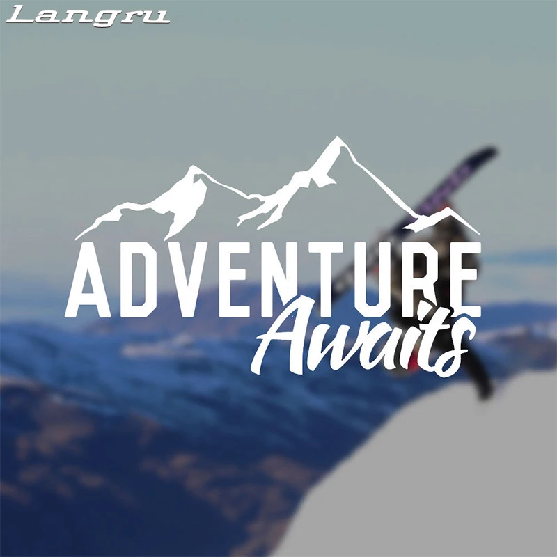 Langru Adventure ждёт виниловые наклейки стикер путешествия Исследуйте на открытом воздухе окна автомобиля Пешие прогулки мода Jdm