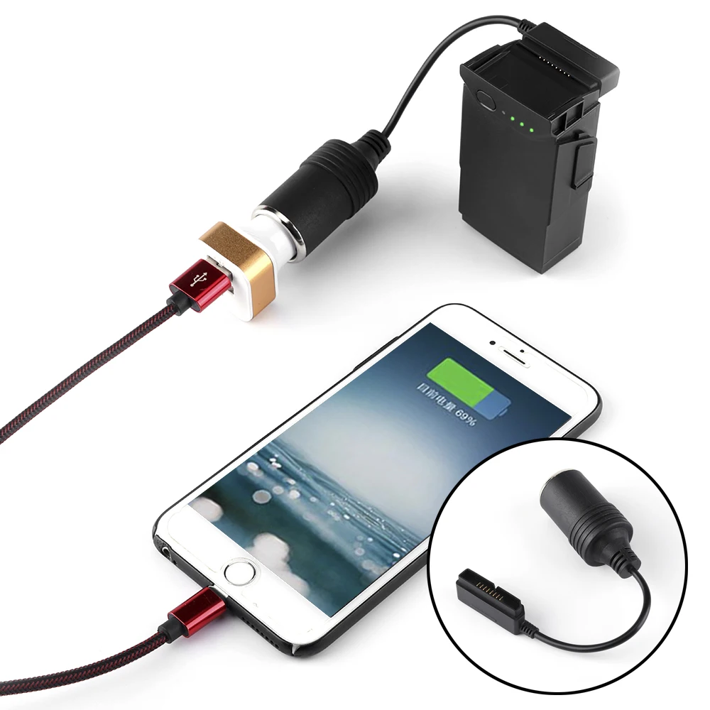 

Power Bank Adapter Car Charger for DJI Mavic Air Drone Battery Portable Remote Controller Charger Smart Phone Outdoor Charger