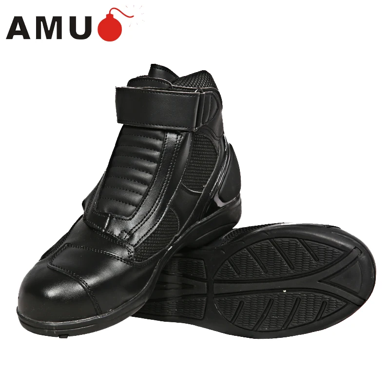 

Authentic AMU motorcycle shoes riding boots road boots Mo Friends of the road shoes Knight boots short section