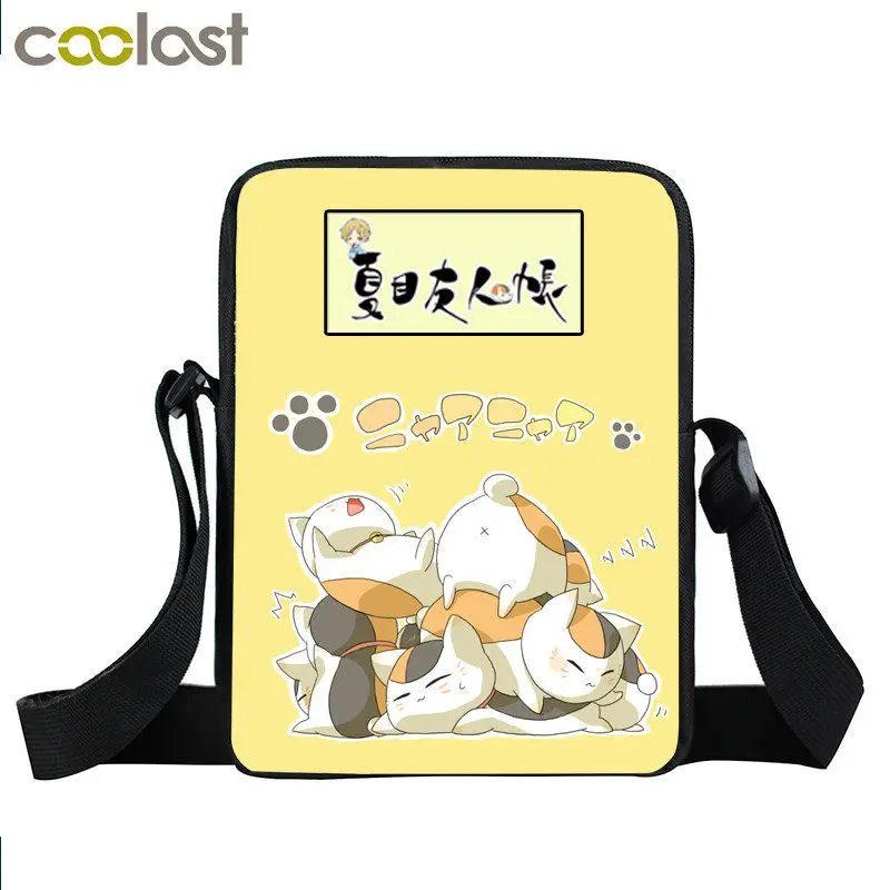 Anime Totoro / Natsume yuujinchou / Sailor Moon Boys Girls Crossbody Bags Luna Nyanko Sensei Women Handbag Small Shoulder Bag - Цвет: xkbTotoro26