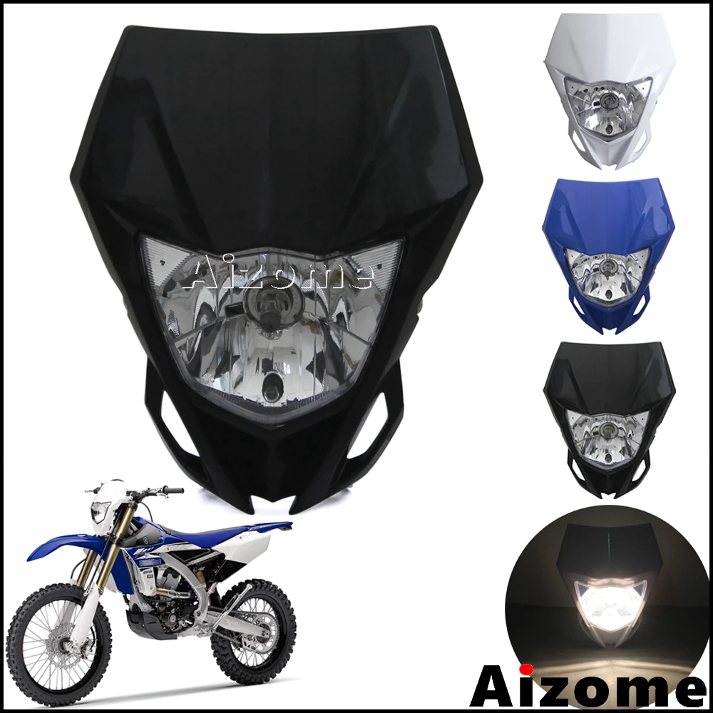 Universal Motorcycle Dirt Bike White LED Headlight Front Head Lamp