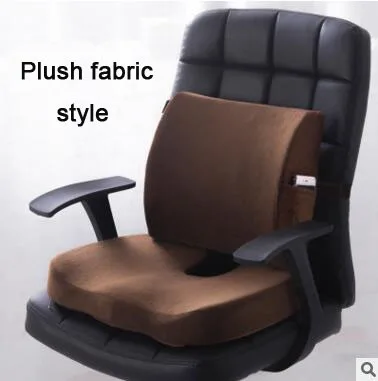 Новая мода подушка для сиденья и поясная подушка набор короткая плюшевая подушка для стула с эффектом памяти нижняя часть спины и поясничная подушка - Цвет: As  Picture