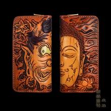 HK OLG. YAT мужские кошельки растительного дубления кожаный кошелек ручной работы мужской кошелек из воловьей кожи ручной работы мужские сумки ретро сумки