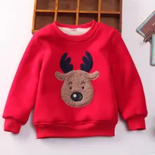 Emmaaby/зимняя Рождественская одежда для маленьких мальчиков и девочек, футболка, Топы, свитер, теплая одежда