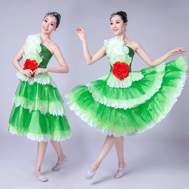 Фламенко платье женские цветочные юбки сексуальные одно плечо Испанские костюмы бальные танцы платья для танцев дамы сценическая одежда DN3585