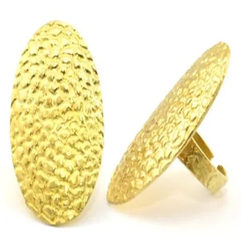 

2pc Raw Brass Adjustable Ring Setting -(Nickel Free and Lead Free) 43x24mm E261