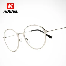 Мужские и женские очки для компьютера KDEAM, круглые очки в металлической оправе, минималистичные очки с оригинальным чехлом, CE