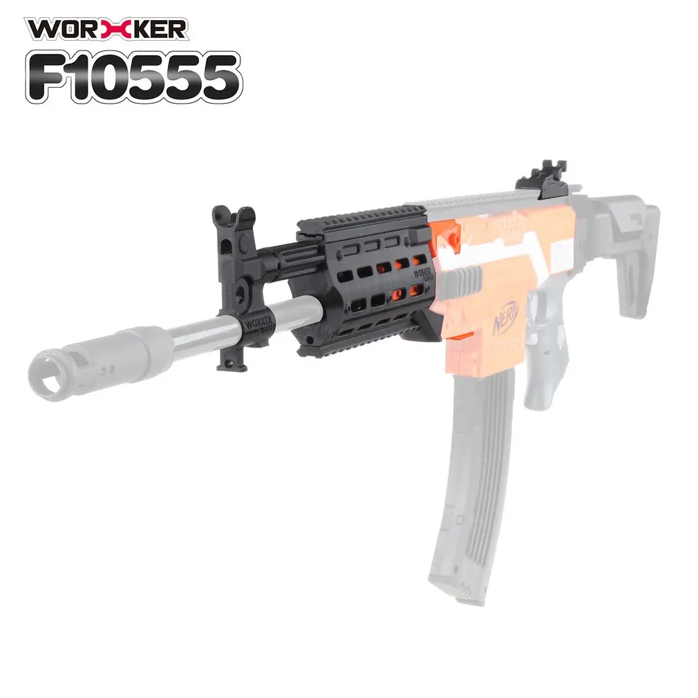 

hot! 3D Printing Modularized NO.153 Modified Kit + Plastic Straight Grained Pipe + Front Tube Decorative Cap for Nerf Stryfe Toy