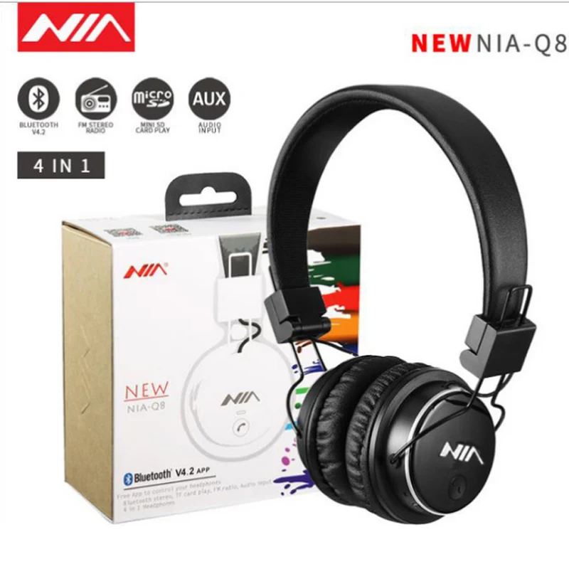Беспроводные наушники NIA Q8 с поддержкой Bluetooth 4 2 и FM радио|Наушники гарнитуры| |