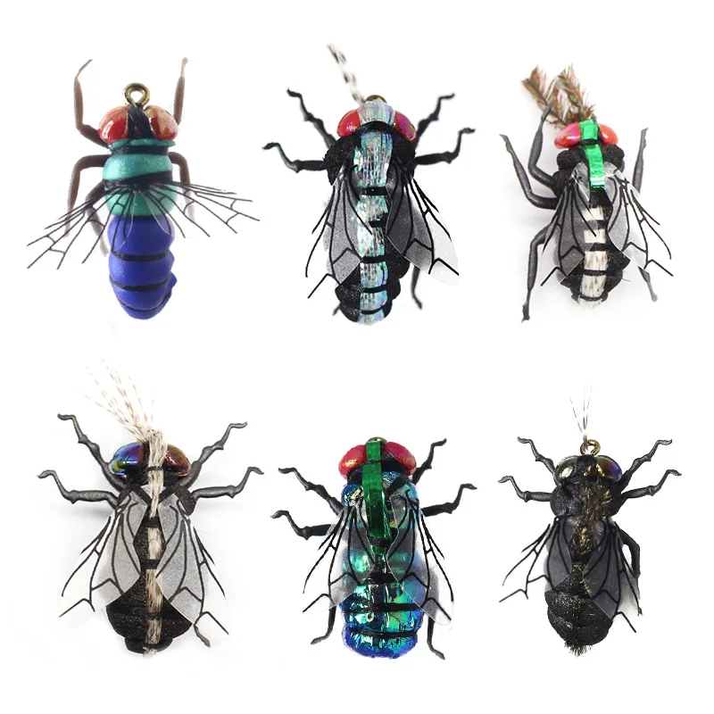 

Mosquito & housefly Fly Fishing Dry Flies 12pcs Set Realistic Fly Tying Kit Lure for Rainbow Trout flyfishing
