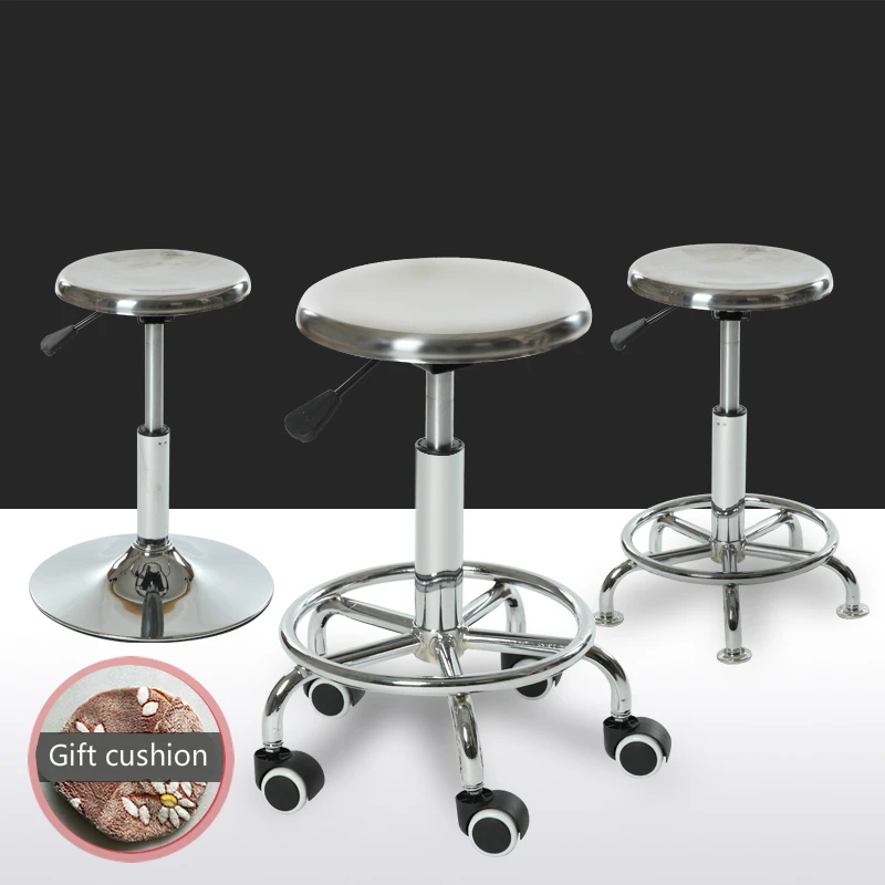 Multifunction Stainless Steel Lifted Chair Stable Rotated Bar Stool Laboratory Chair Factory Staff Seat Barber Cosmetology Chair Multifunction Stainless Steel Lifted Chair Stable Rotated Bar Stool Laboratory Chair Factory Staff Seat Barber Cosmetology Chair