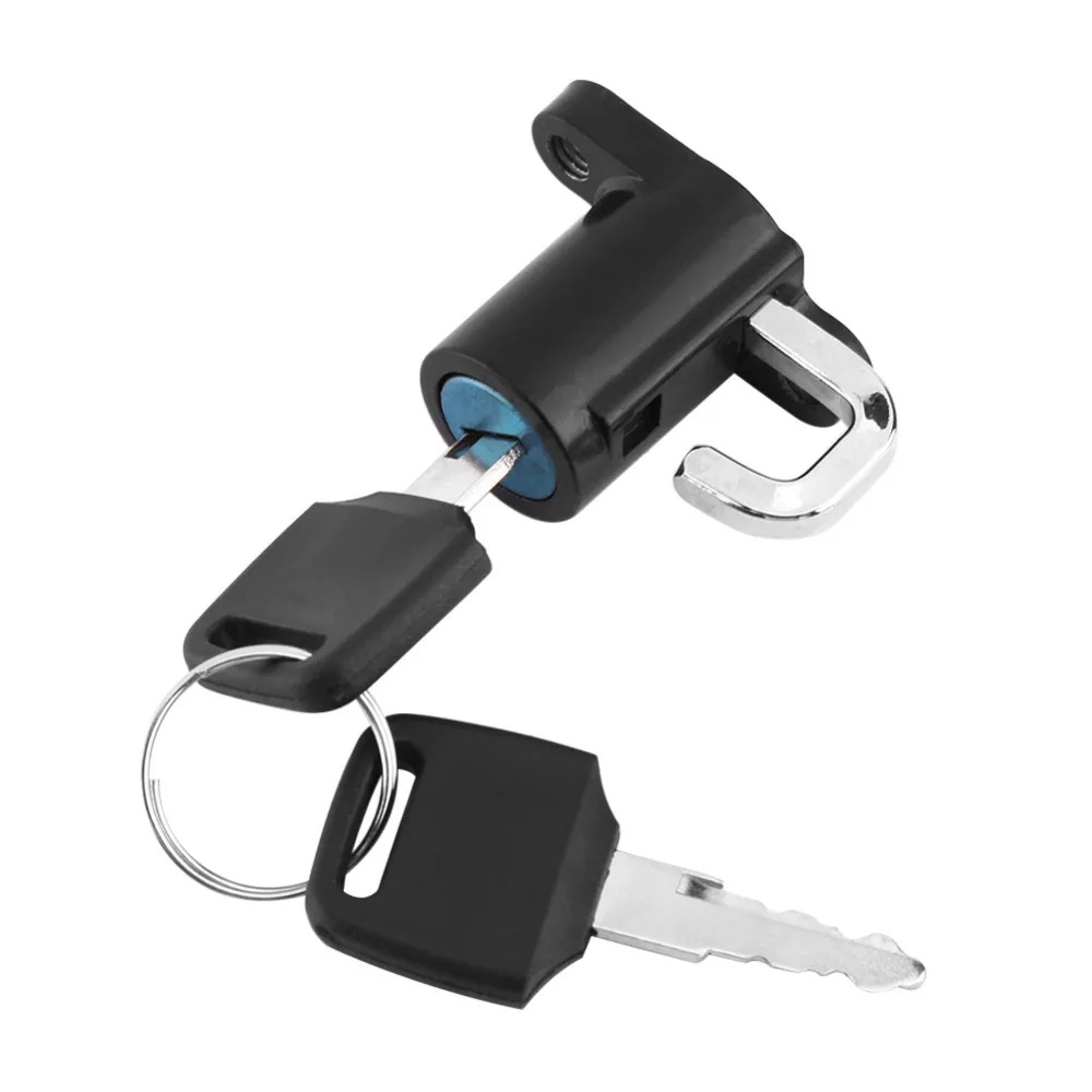 

Motorcycle Helmet Lock Motorbike Bike Helmet Lock Car-Styling Hanging Hook Helmet Lock Hook with 2 Keys Set Universal