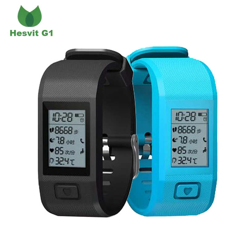 2017 newest bracelets watch Hesvit G1 wristband Support heart rate pessometer sleep monitor call reminder for