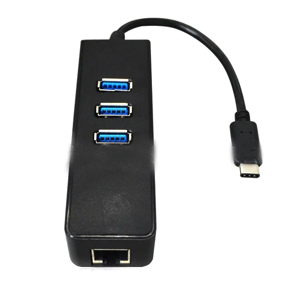 USB 3,1 Тип-c концентратор 3 Порты и разъёмы с RJ45 сетевой адаптер Тип C до USB 3,0 OTG с поддержкой Ethernet Сетевая карта для Macbook Air