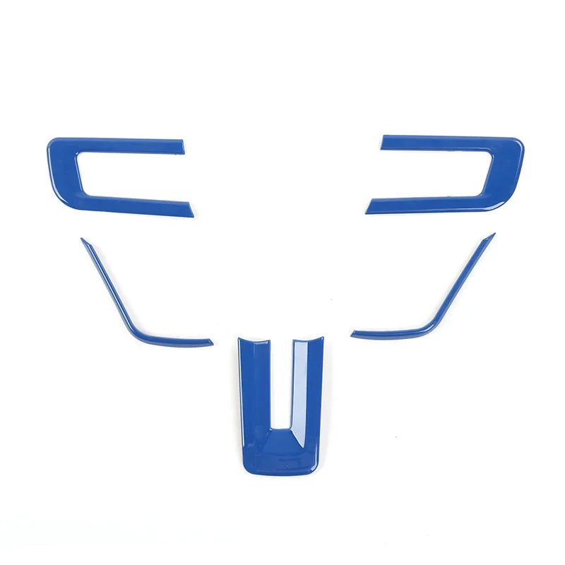 MOPAI ABS украшение для салона рулевого колеса автомобиля накладка наклейки для Ford Mustang - Название цвета: blue