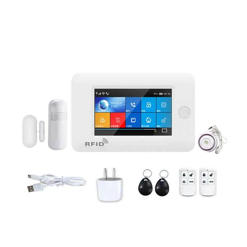 

4.3 inch full touch color screen GSM anti-theft alarm WiFi dual-network alarm system
