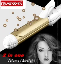 Styling Tool Hair Curling Iron Ceramic Hair Curler Hail Rollers straightening comb hair Tool 110-240V Volume/ straight in one