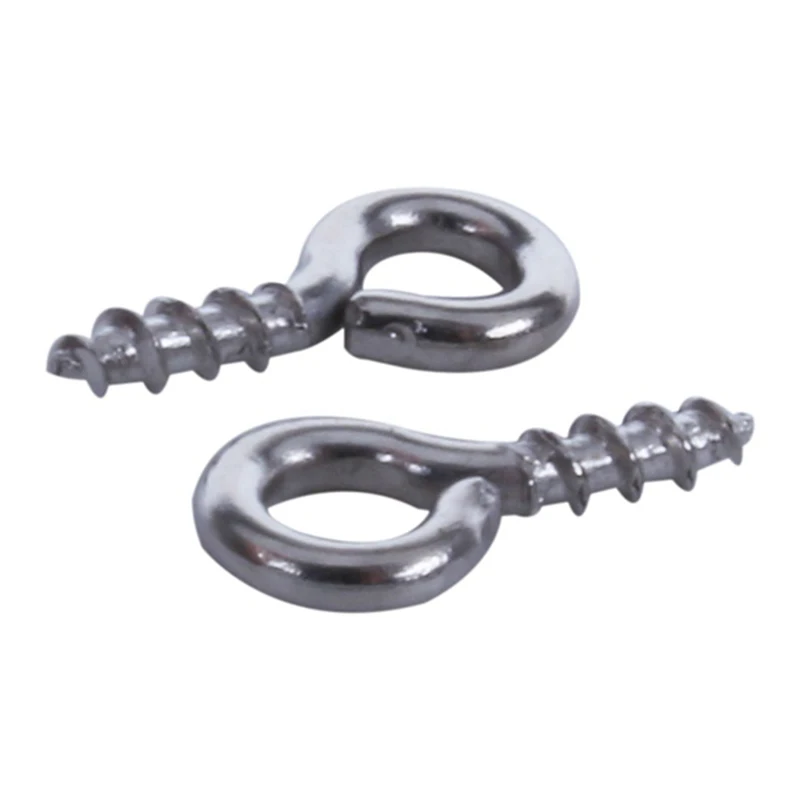 

Retail 100pcs 8mm x 4mm Small Screw Eye Bails DIY Jewellery Craft Findings Eye Pins Threaded Metal Eyepins Hooks Eyelets Screws