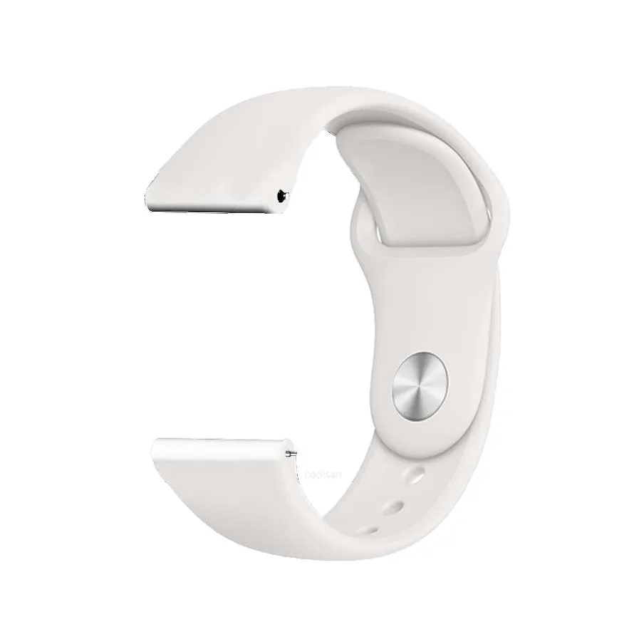 White Watch strap for Samsung Gear S3 S2 sport Frontier Classic galaxy Watch 42 46mm Band huami amazfit bip 22 20mm huawei GT 2 strap - Цвет ремешка: White