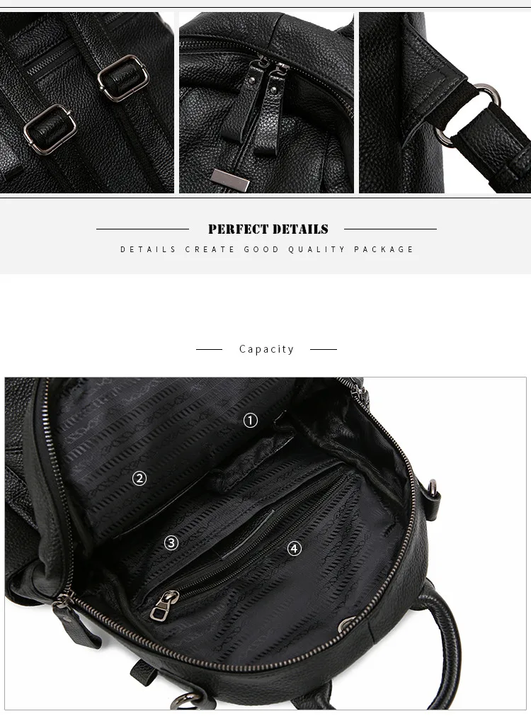 Винтажный мини-рюкзак с двумя молниями, женский рюкзак, хорошее качество, черный рюкзак из искусственной кожи, сумка для путешествий, вместительная сумка для женщин