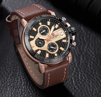 

Mens Watches Top Sport 3ATM Naviforce Luxury Men WristWatches Week Clock Men's Analog Quartz 24 Hour Date Watches