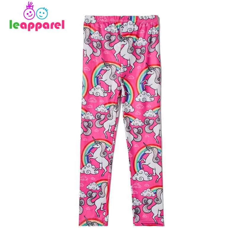 2018 New Girls Unicornio Printed Pants 6 12Y Children's Casual Unicorn