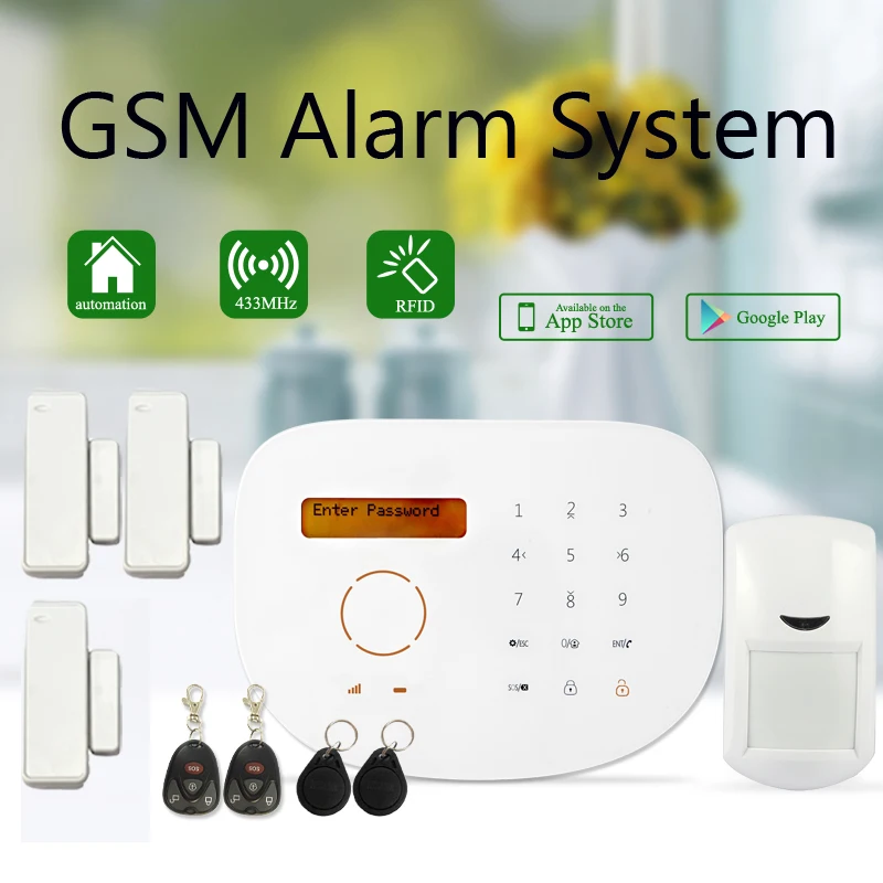 

Super Nice Design Touchscreen LCD Display GSM Alarm Systems Android IOS APP Alarms Home Security System