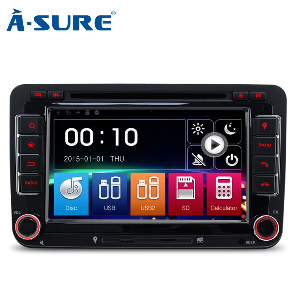 

A-Sure 2 Din 7'' Auto Radio GPS Player DVD Navigation For Volkswagen VW Golf/Polo/Tiguan/Passat/b7/b6/SEAT/leon/Skoda/Octavia