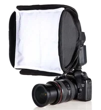 Recentes Universal Flash Da Câmera Difusor softbox 23×23 cm para a Luz Do Flash 430ex 580ex sb600 sb800 sb900