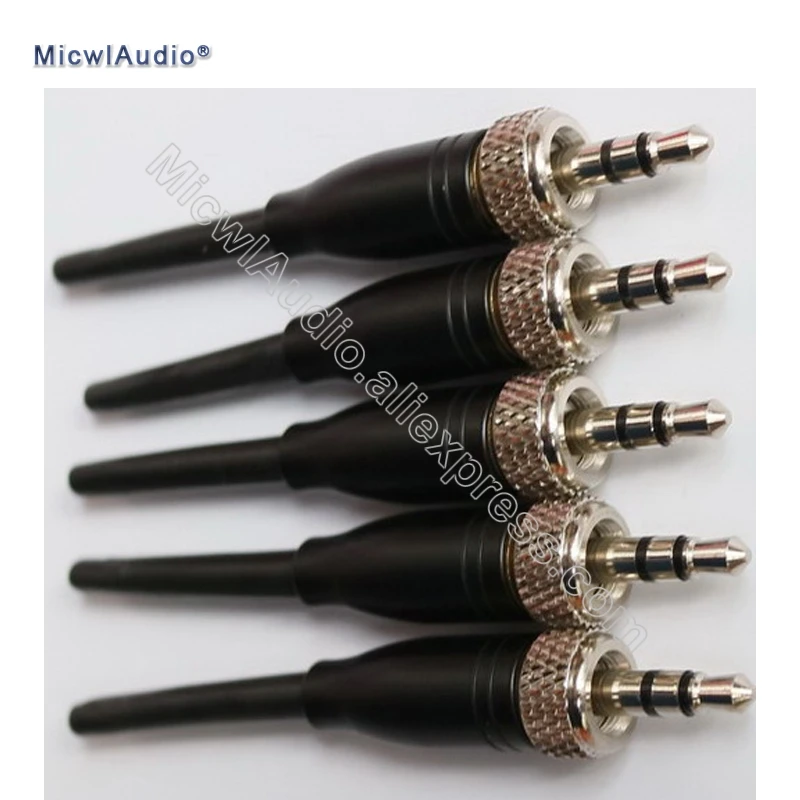 

Black Beige 3.5mm 1/8 Screw Lock Stereo DIY Connector Audio Adapter for Sennheiser Sony Headset Tie Clip Lavalier Mics 100pcs