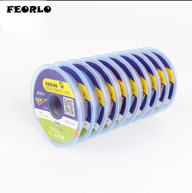 

FEORLO 1.5MM 2MM 3MM 2.5MM 1.5M Solder Wick Remover Desoldering Braid Wire Sucker Cable Soldering Accessory Welding Repair Tools