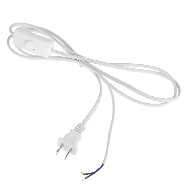 1,8 m/5.9ft импульсный шнур питания провод кабель с переключателем для настольного освещения светодиодный шнур питания лампы с переключателем для настольной лампы