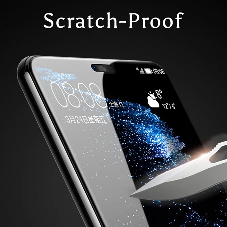 Reaoom 5D Tempered Glass for Huawei P20 Full Cover Glass Protective Film Curved Edge Screen Protector for Huawei P20 Glass 3D    (4)