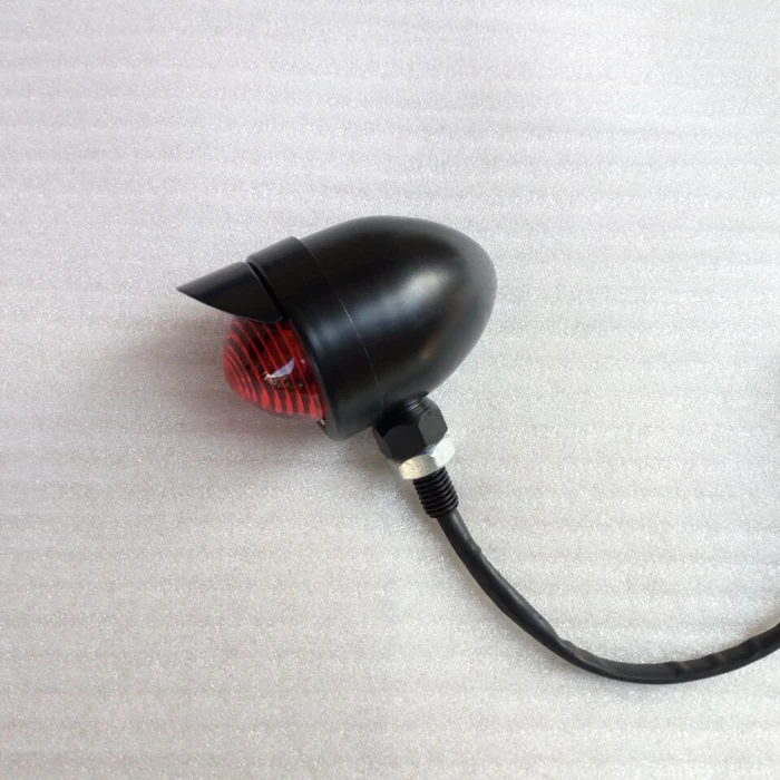 Motorcycle Black Tail Brake Light Tail Light Red Lens Chopper Touring Cruiser Street Bike Bobber Cafe Race