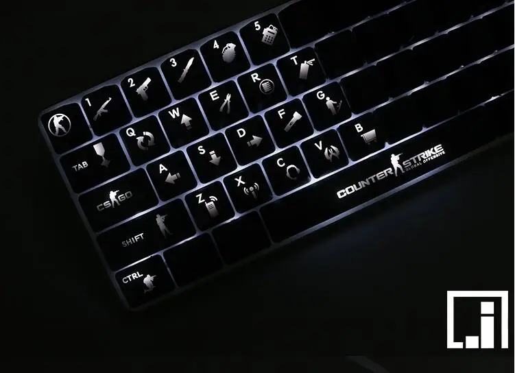 1 комплект ABS CSGO механическая клавиатура колпачки личности прозрачный носимая клавиша
