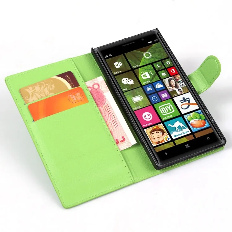 Кожаный чехол бумажник для Nokia Lumia 830 телефона Microsoft роскошный из ТПУ с подставкой