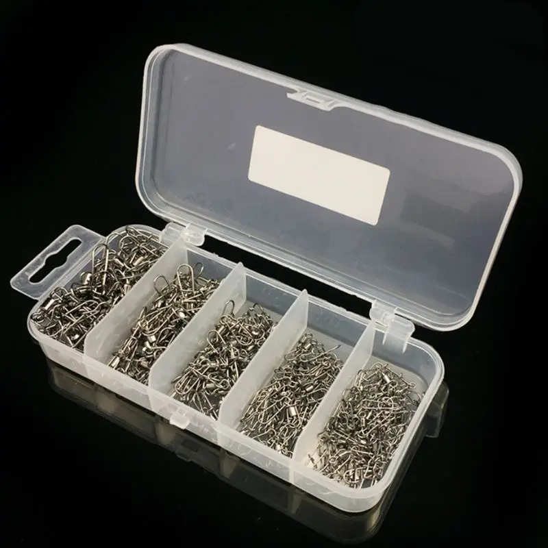 

210 Pcs/box American-style Swivel Enhancement Pin Set Fishing Tackle Accessories Connector Combination