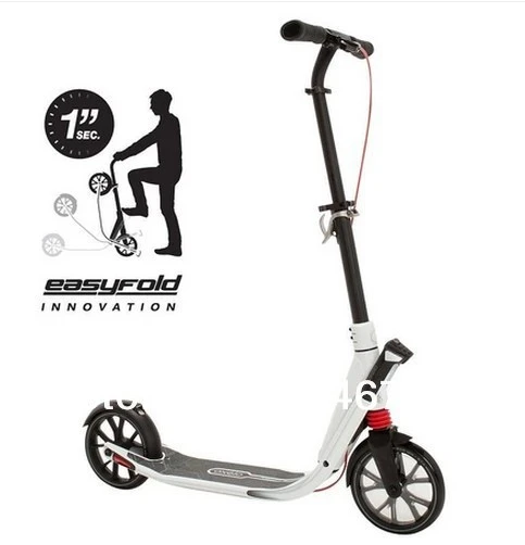 Oxelo町9 Ef ホワイト キック スクーター キック ボード簡単ブレーキ折りたたみ トロリー大人 Trolley Castor Trolley Cabinetadult Cuff Aliexpress