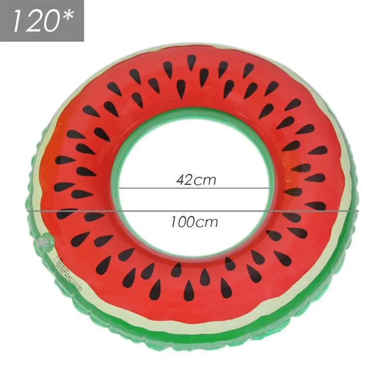 Надувные кольца для плавания в стиле арбуза для детей и взрослых, надувные кольца для бассейна из ПВХ с фруктами, вечерние кольца для плавания для взрослых и детей