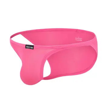 

Sexy Gay Underwear Men Briefs Shorts Icel Silk Panties Man Solid Breathable Pouch Low Waist Underpants Cueca calzoncillo M-XXL