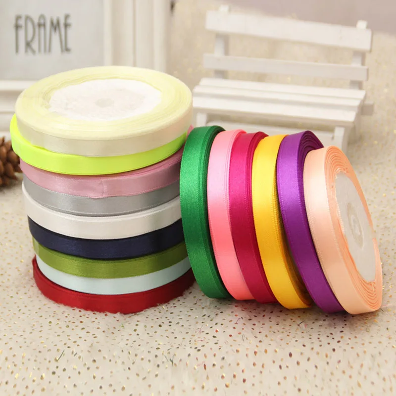 

25Yards/Roll Grosgrain Satin Ribbons for Wedding Christmas Party Decorations DIY Bow Craft Ribbons Card Gifts Wrapping Supplies