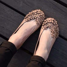 Artmu/Милая женская обувь; балетки с цветочным принтом; повседневные модельные туфли; милые женские кожаные туфли ручной работы; удобная женская обувь; sapatos mujer