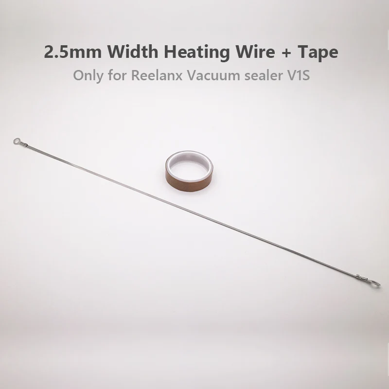 2.5mm Heating wire with Tape 1 Pair for Reelanx Vacuum Sealer V1S only