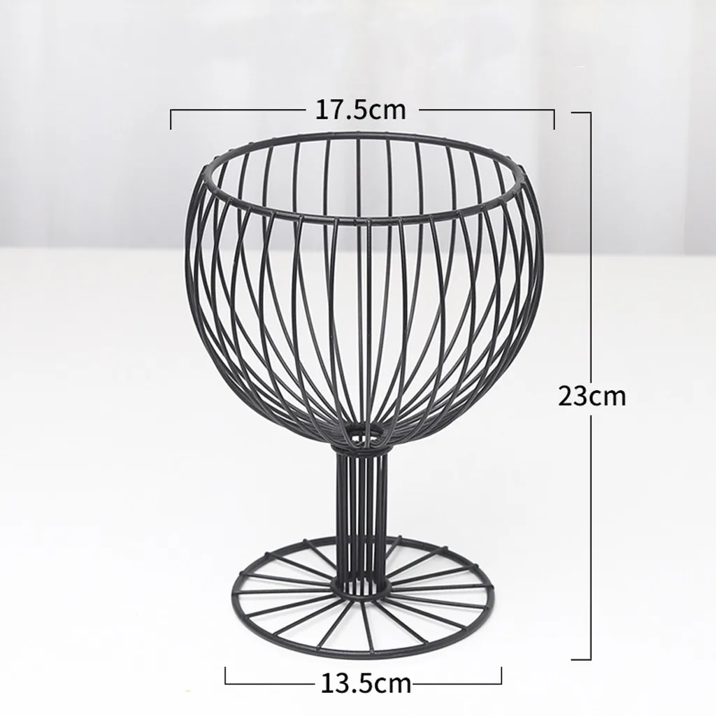 Вино стекло кованого железа корзина для хранения закуски лоток фруктовый десерт корзина d2