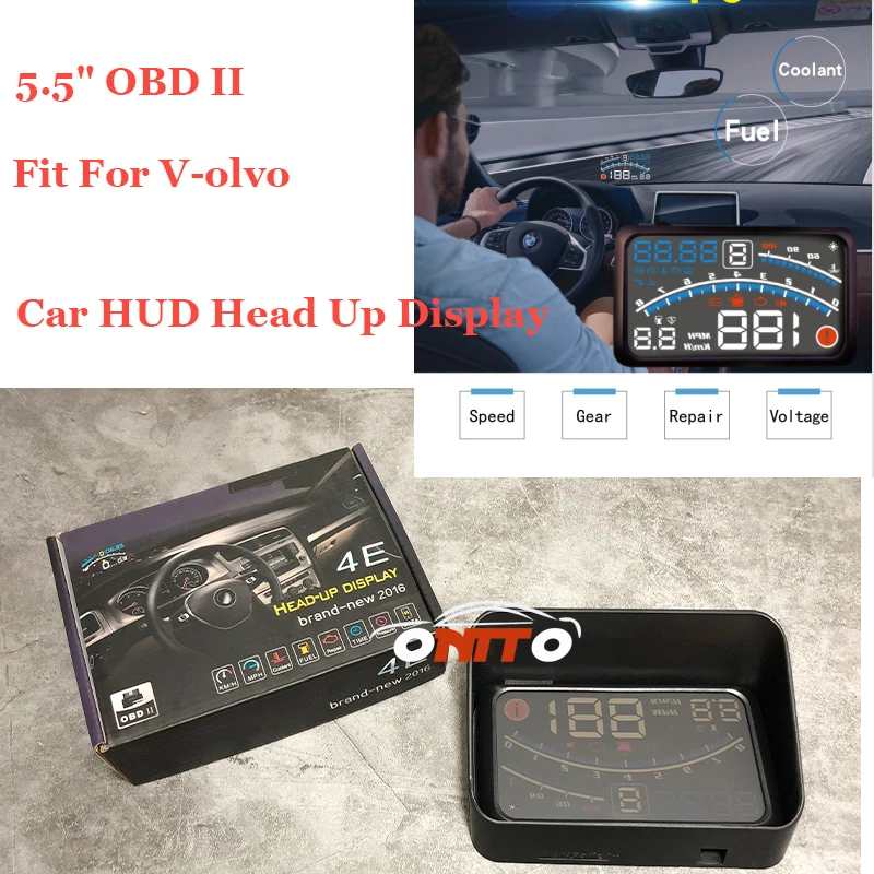 Auto head up display lights 5.5" OBD II lamp Car HUD Head Up Display
