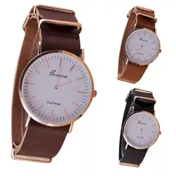 Одна распродажа новые наручные часы пара модный кожаный браслет Аналоговые кварцевые круглые, в подарок часы Лидер продаж